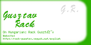 gusztav rack business card